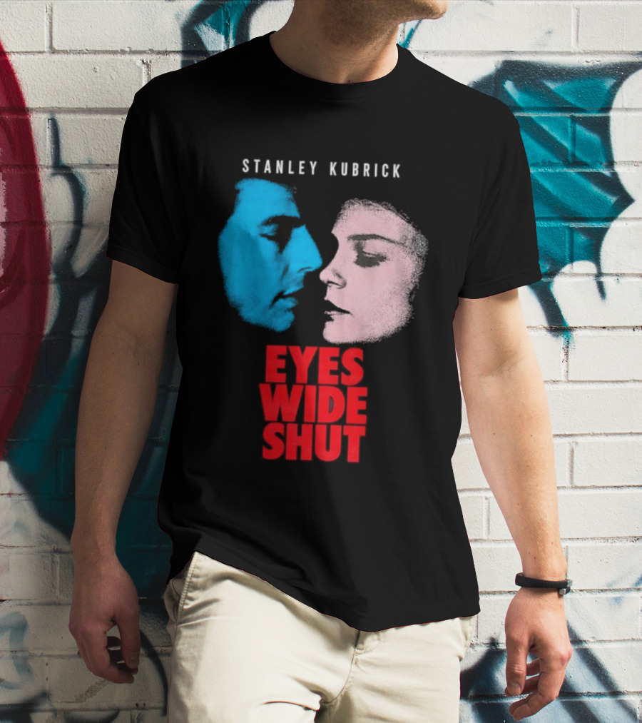 Stanley Kubrick Eyes Wide Shut Blue And Pink Faces T-Shirt