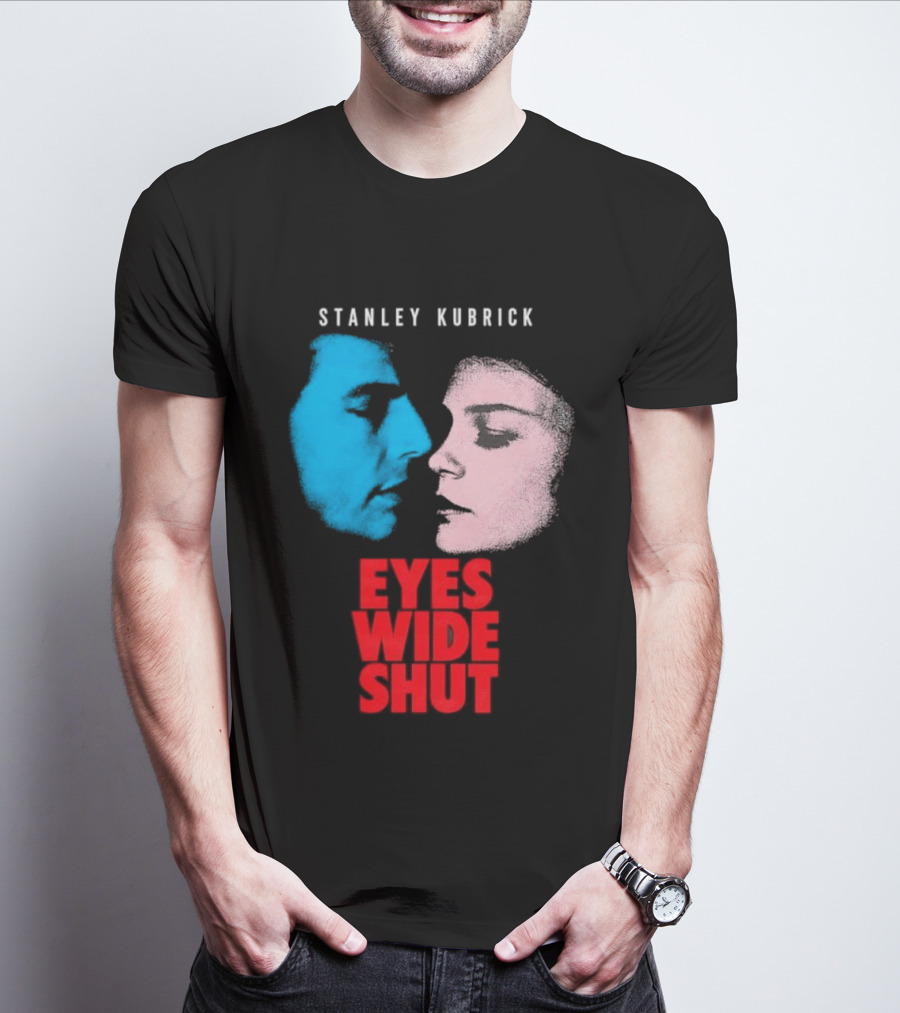 Stanley Kubrick Eyes Wide Shut Blue And Pink Faces T-Shirt