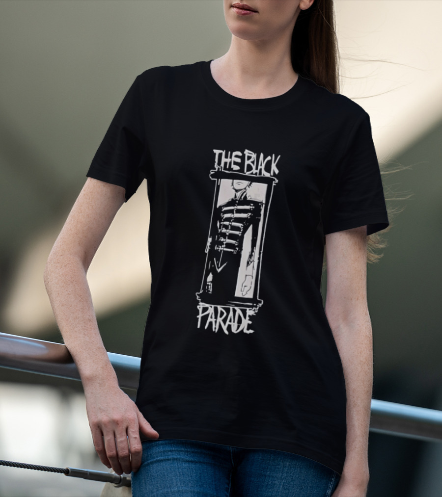 The Black Parade Marching Band Uniform Figure Sketch Frame T-Shirt