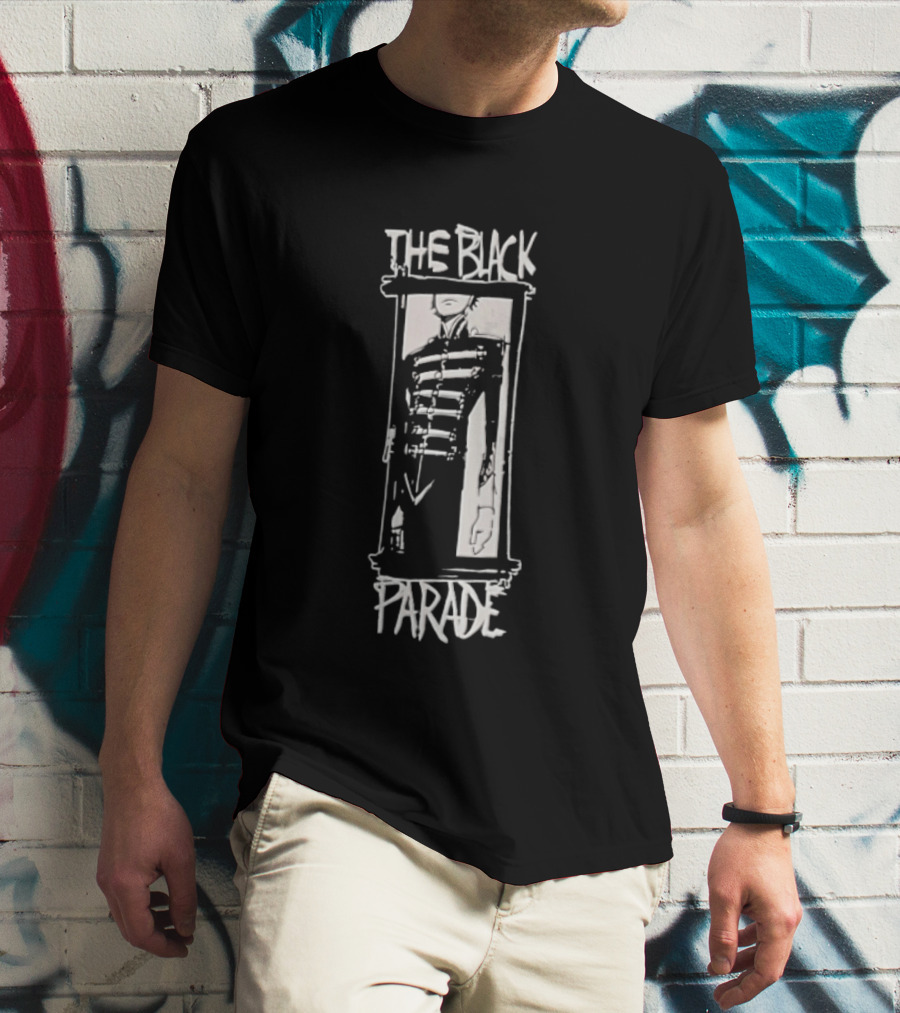 The Black Parade Marching Band Uniform Figure Sketch Frame T-Shirt