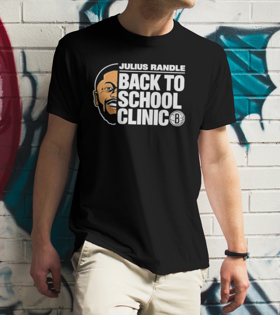 Julius Randle Back To School Clinic Special Event With Iconic Basketball T-Shirt