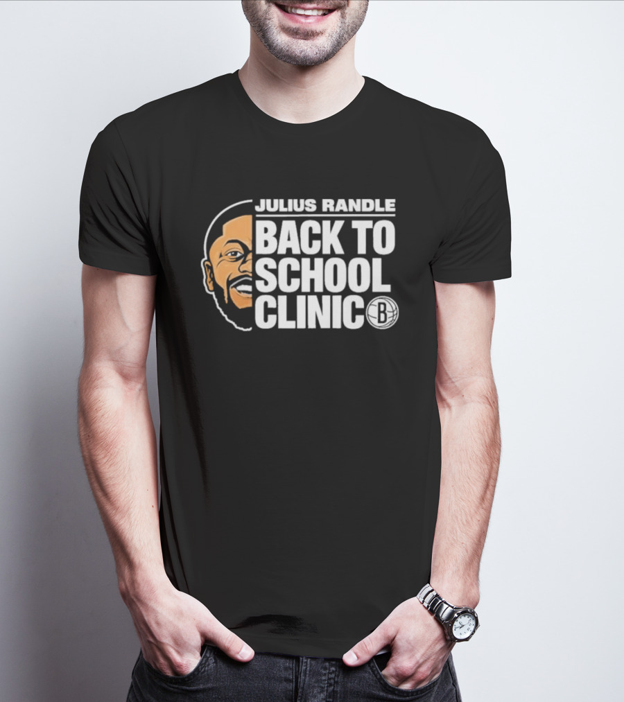 Julius Randle Back To School Clinic Special Event With Iconic Basketball T-Shirt