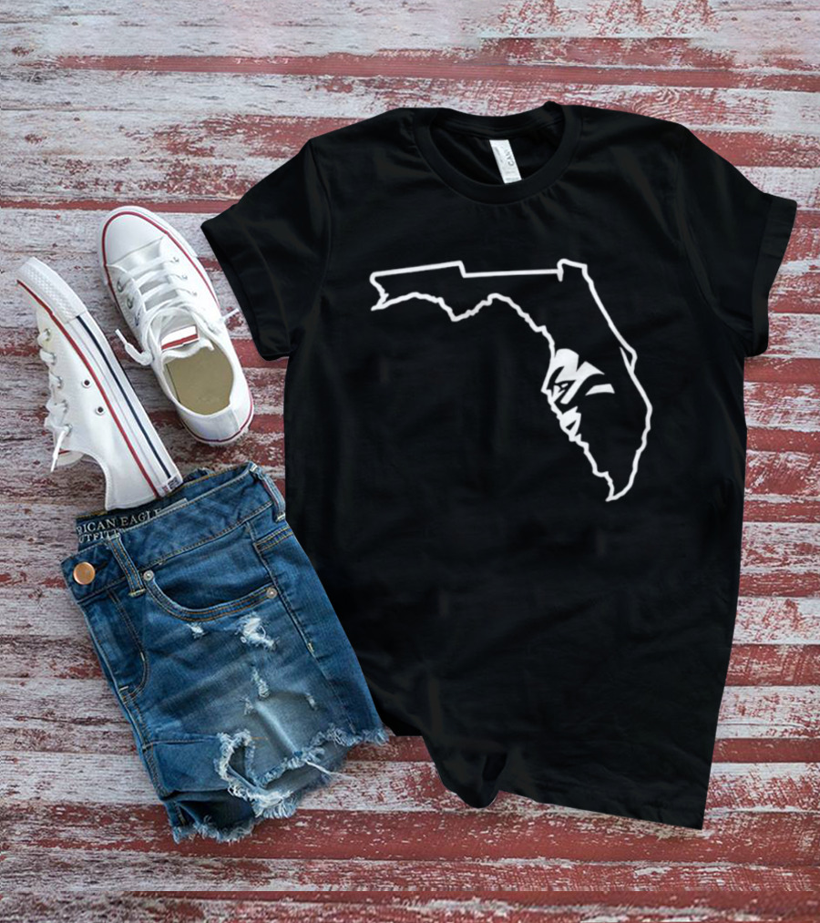 Miami Florida State Seminoles Outline Map T-Shirt