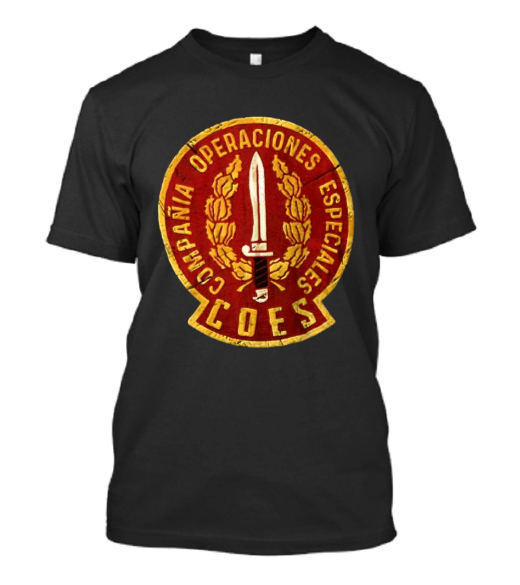 Compañía Operaciones Especiales COES Insignia With Tactical Knife T-Shirt