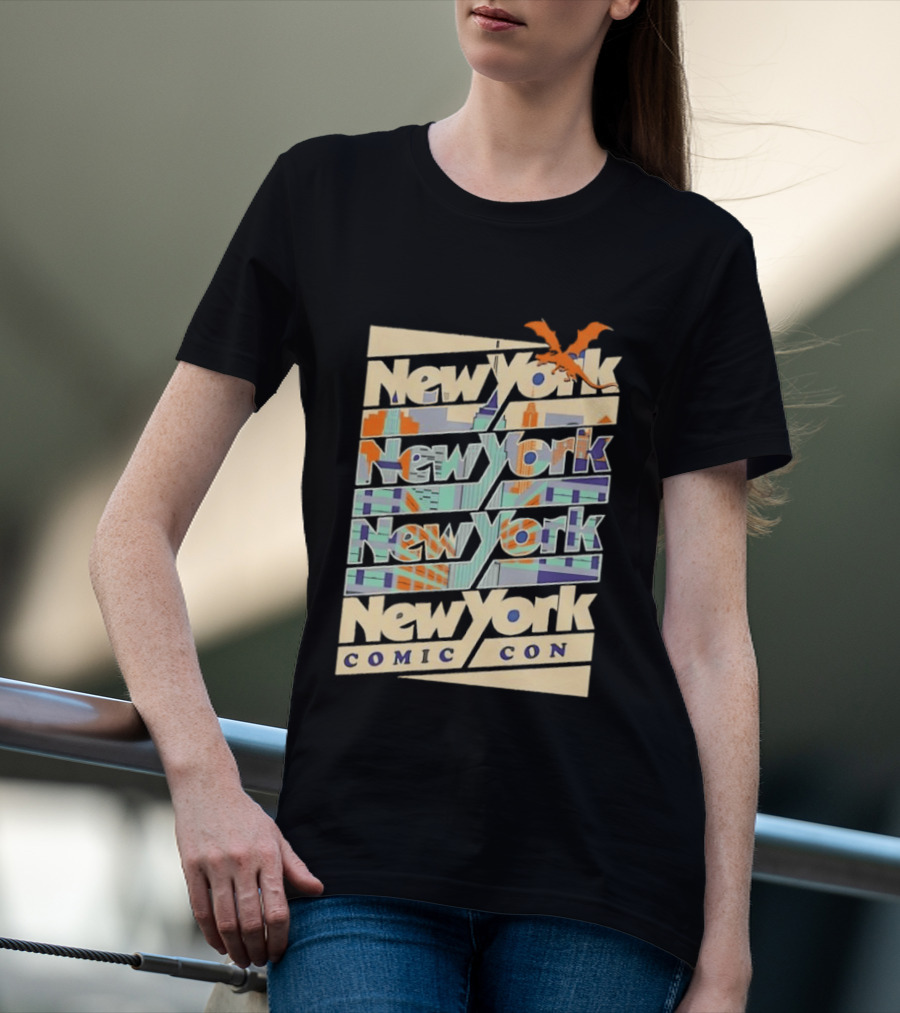 New York Comic Con Modern Skyline Dragon NYCC T-Shirt