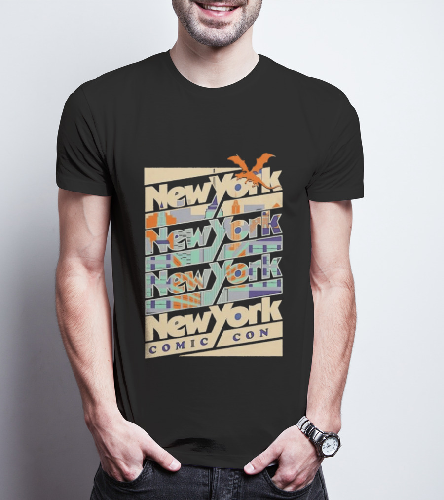 New York Comic Con Modern Skyline Dragon NYCC T-Shirt