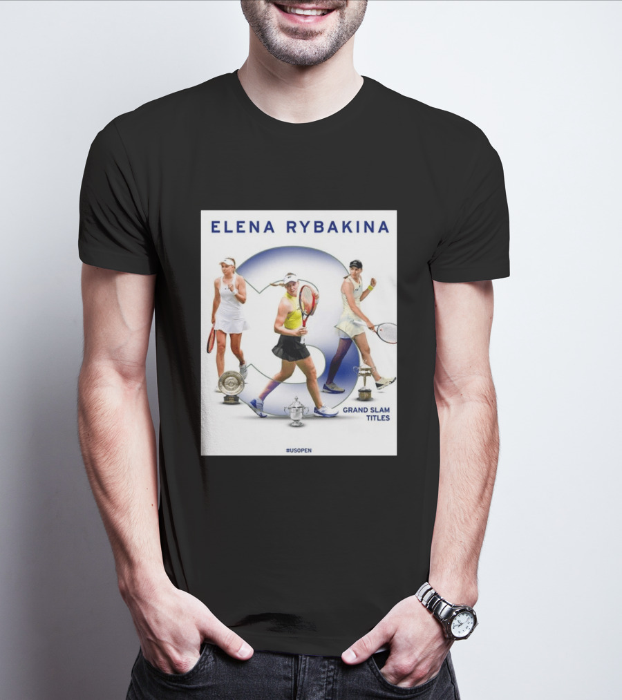 Elena Rybakina Triple Grand Slam Titles US Open Champion T-Shirt