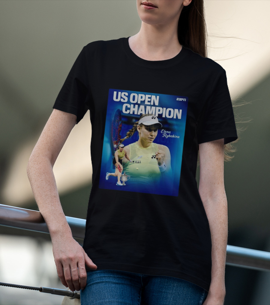 US Open Champion Elena Rybakina Win Featured By ESPN T-Shirt