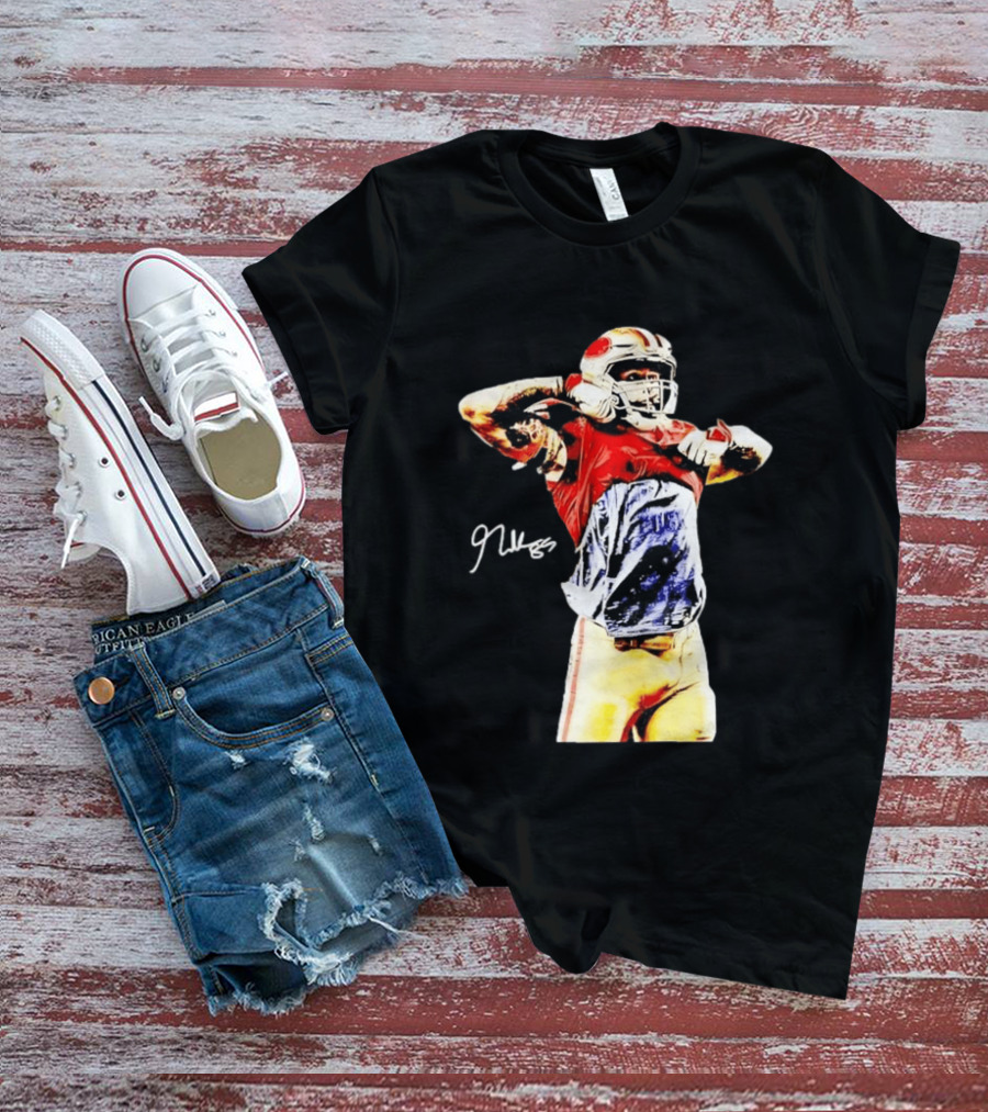George Kittle Autograph San Francisco 49ers Football Celebration T-Shirt