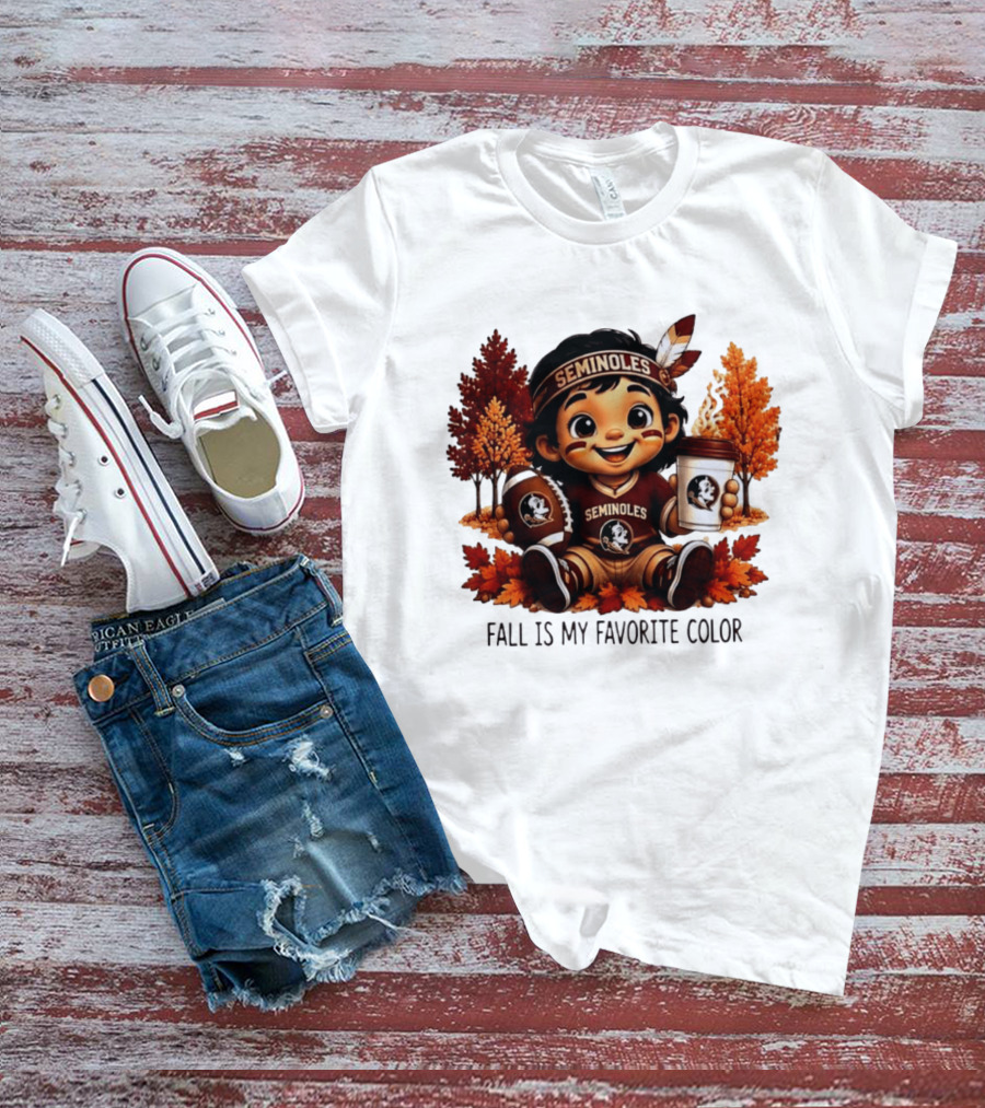 Florida State Seminoles Fall Is My Favorite Color Leaves Football Coffee Toddler T-Shirt
