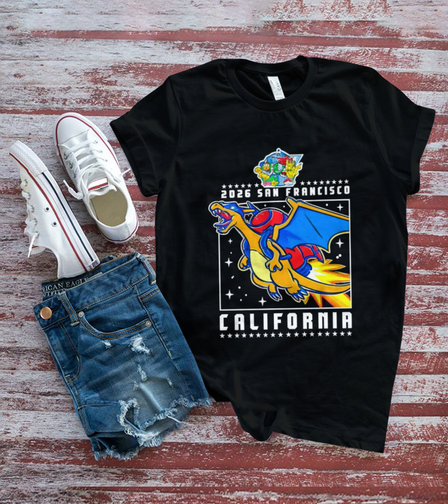 Pokémon Worlds 2026 Charizard San Francisco California T-Shirt
