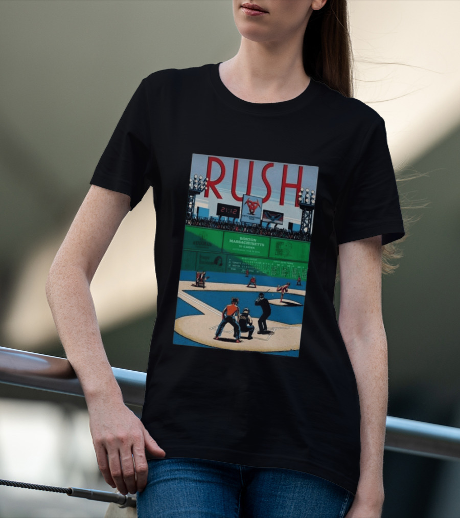 Boston Massachusetts Rush 2026 Concert Sep 12 & 14 TD Garden Baseball T-Shirt