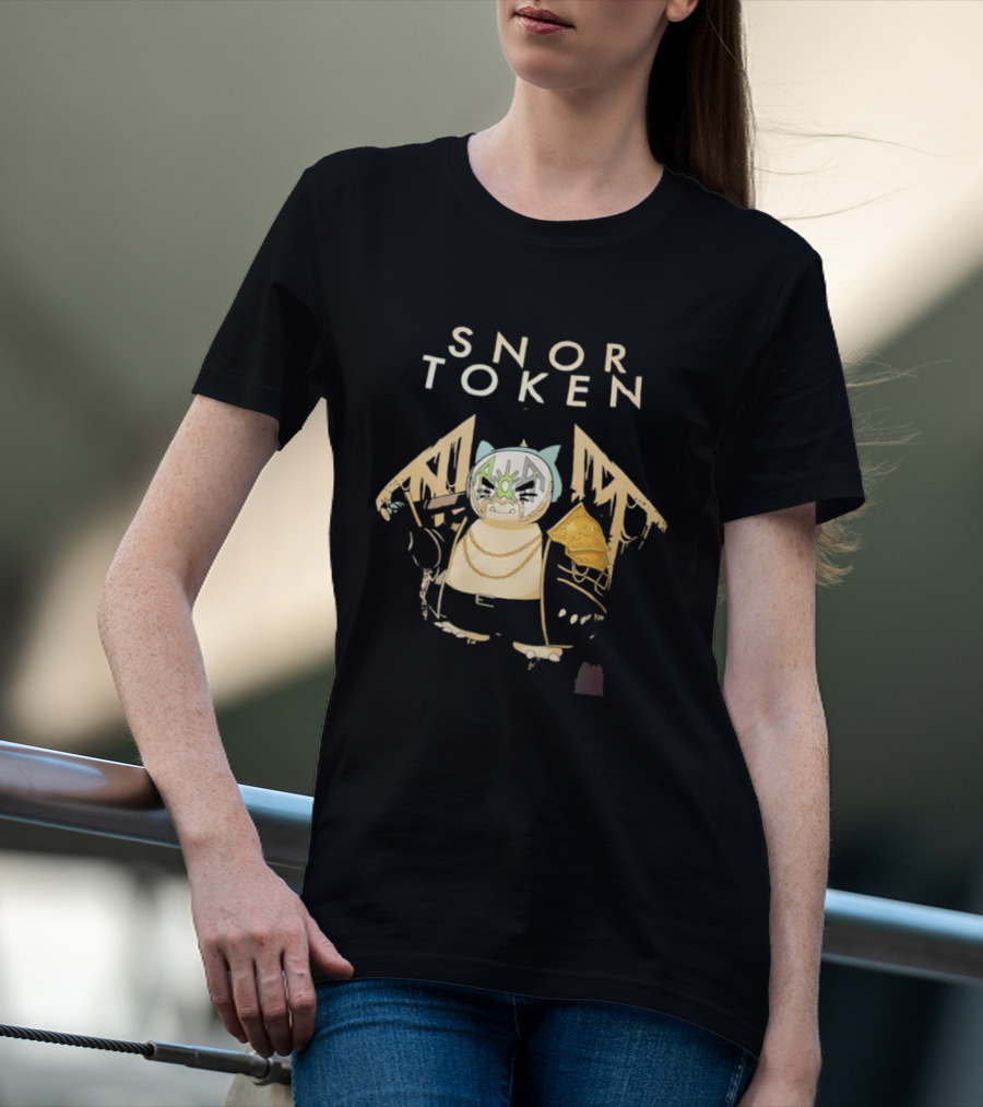 Snor Token Snorlax Pokémon Gaming Crypto Mashup Bitcoin T-Shirt