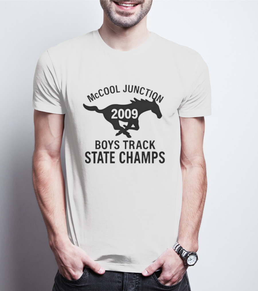 McCool Junction 2009 Boys Track State Champs Running Horse T-Shirt