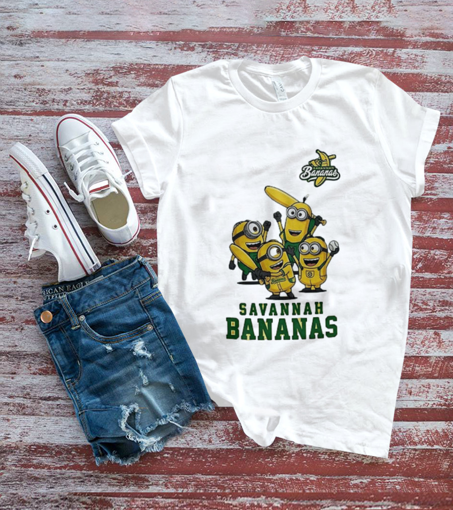 Minions Savannah Bananas Baseball Team Banana Ball Characters T-Shirt