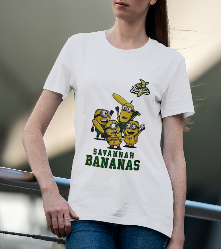 Minions Savannah Bananas Baseball Team Banana Ball Characters T-Shirt