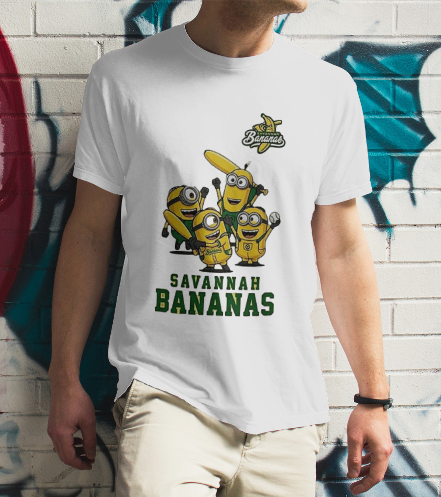 Minions Savannah Bananas Baseball Team Banana Ball Characters T-Shirt