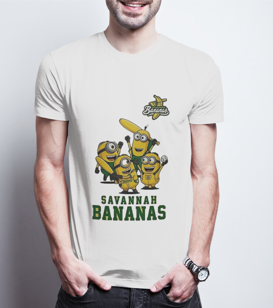 Minions Savannah Bananas Baseball Team Banana Ball Characters T-Shirt