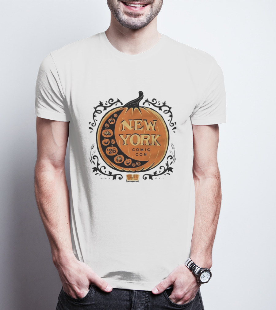 New York Comic Con 2026 Pumpkin Halloween Decor T-Shirt