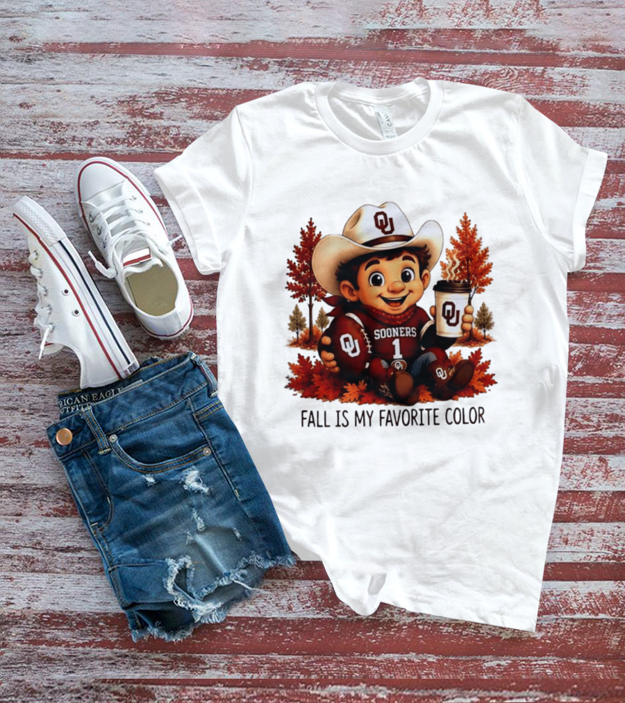 Oklahoma Sooners Fall Is My Favorite Color OU Sooners Football Autumn T-Shirt