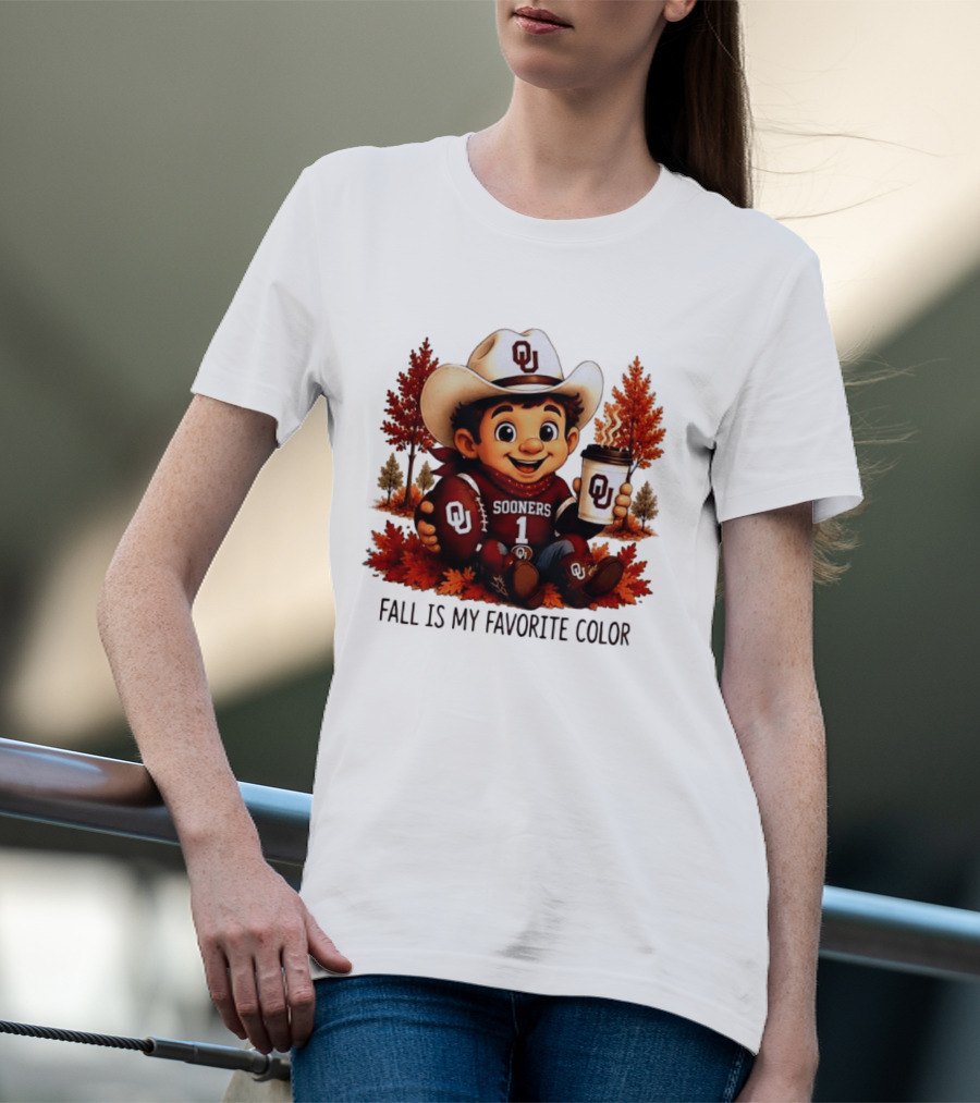 Oklahoma Sooners Fall Is My Favorite Color OU Sooners Football Autumn T-Shirt