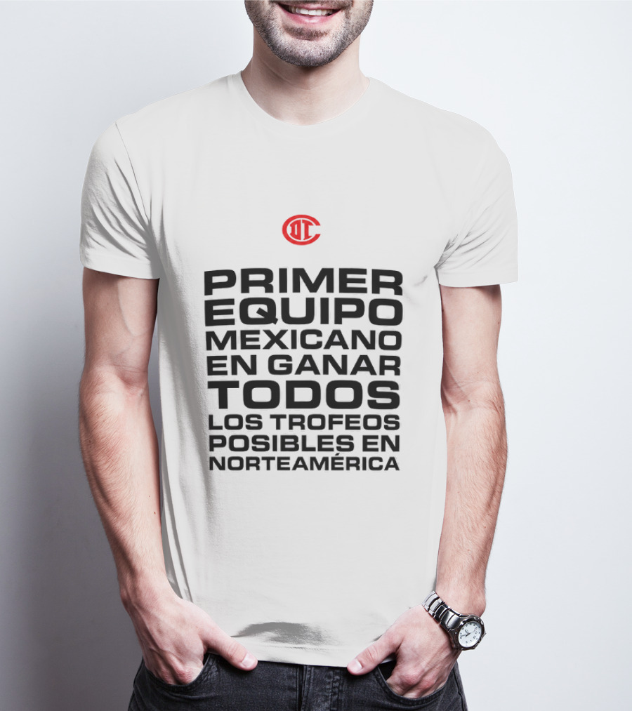 Primer Equipo Mexicano En Ganar Todos Los Trofeos Con Emblema Rojo Norteamérica T-Shirt