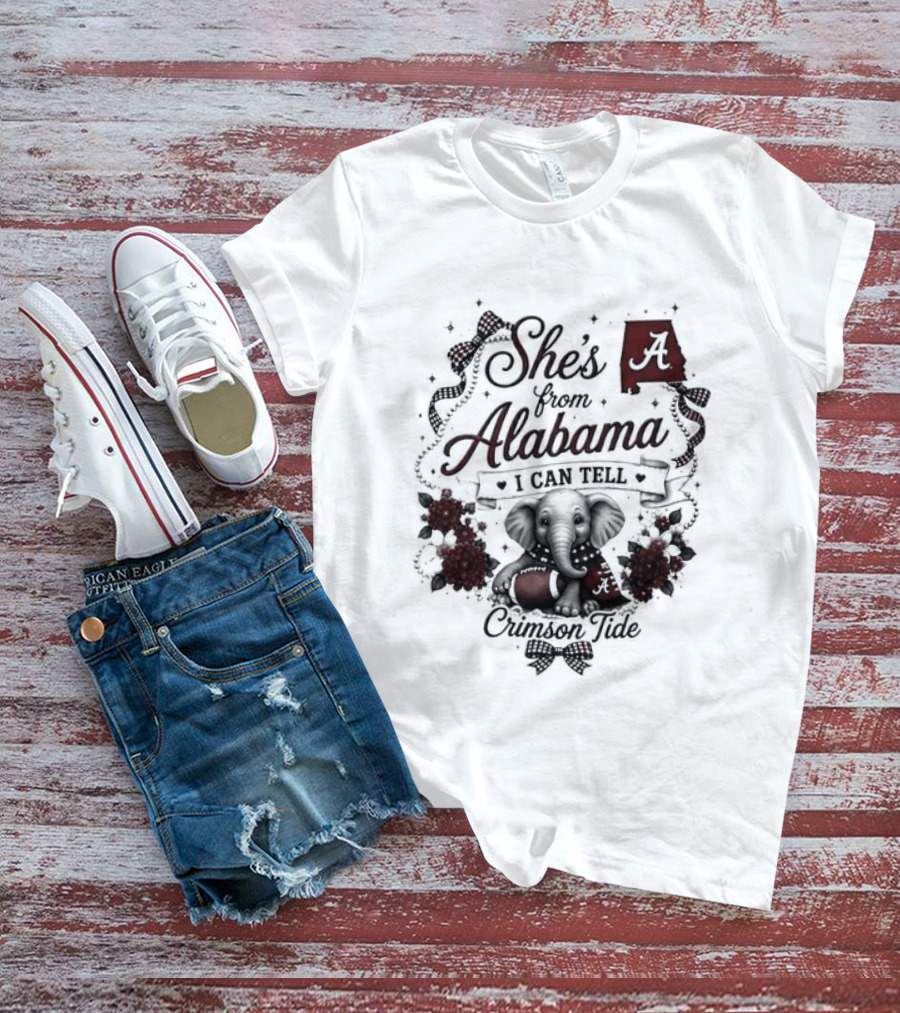 Crimson Tide She's From Alabama I Can Tell T-Shirt