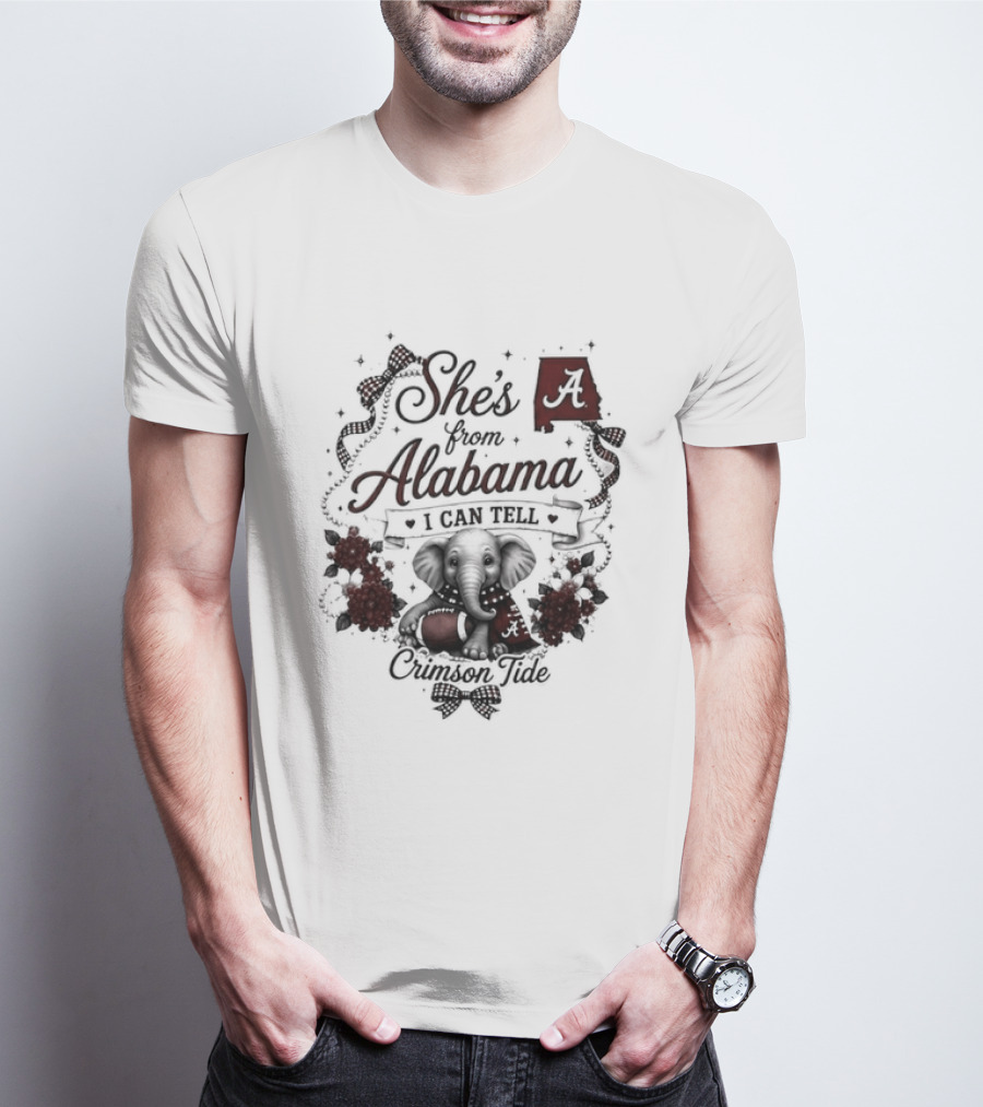 Crimson Tide She's From Alabama I Can Tell T-Shirt