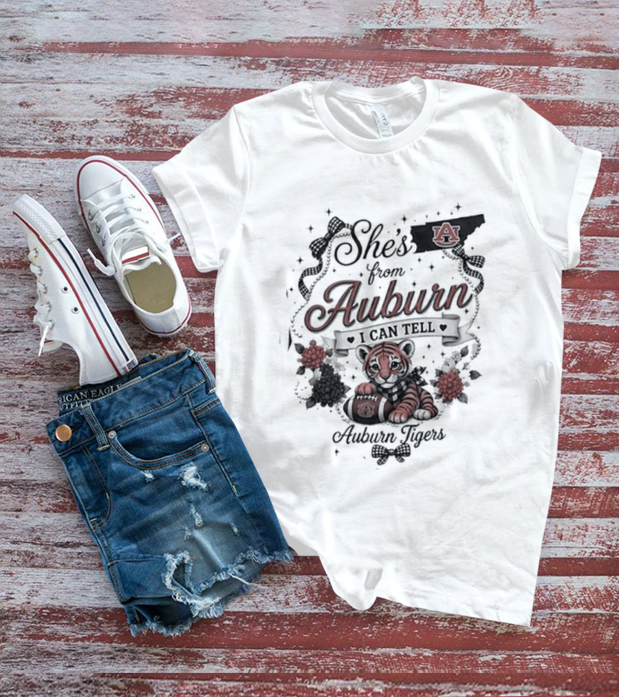She's From Auburn I Can Tell Auburn Tigers Forever Orange T-Shirt