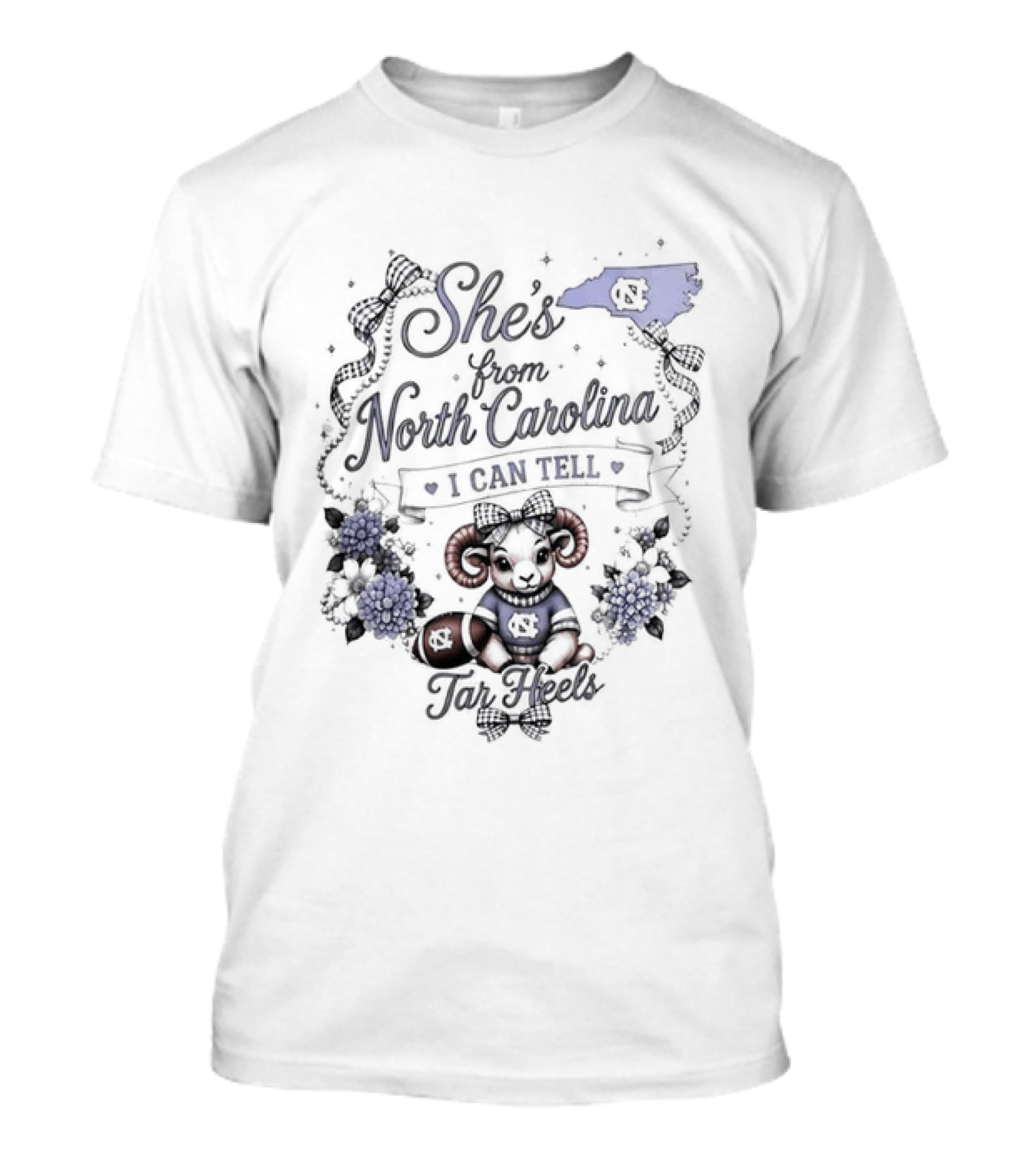 She's From North Carolina Tar Heels I Can Tell T-Shirt