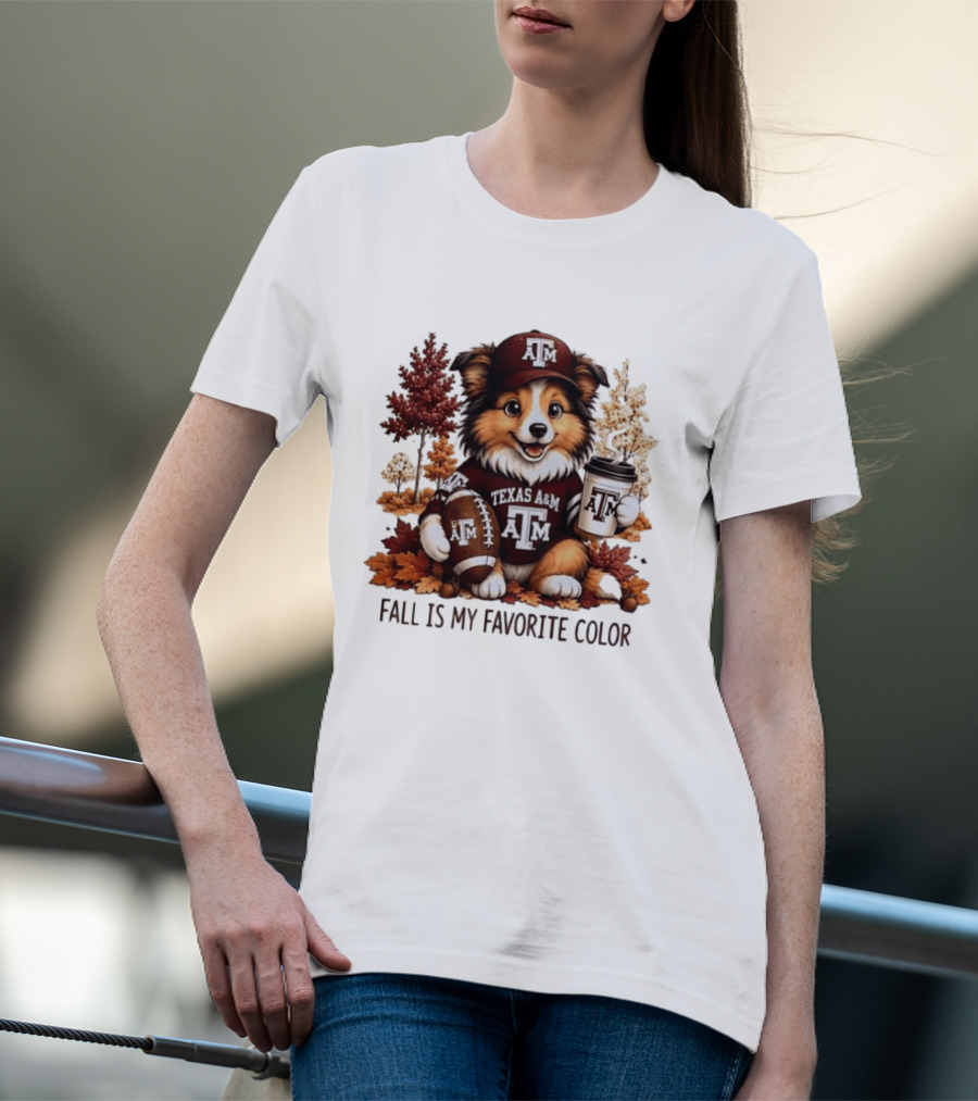 Texas A&M Dog Fall Is My Favorite Color Football Coffee T-Shirt