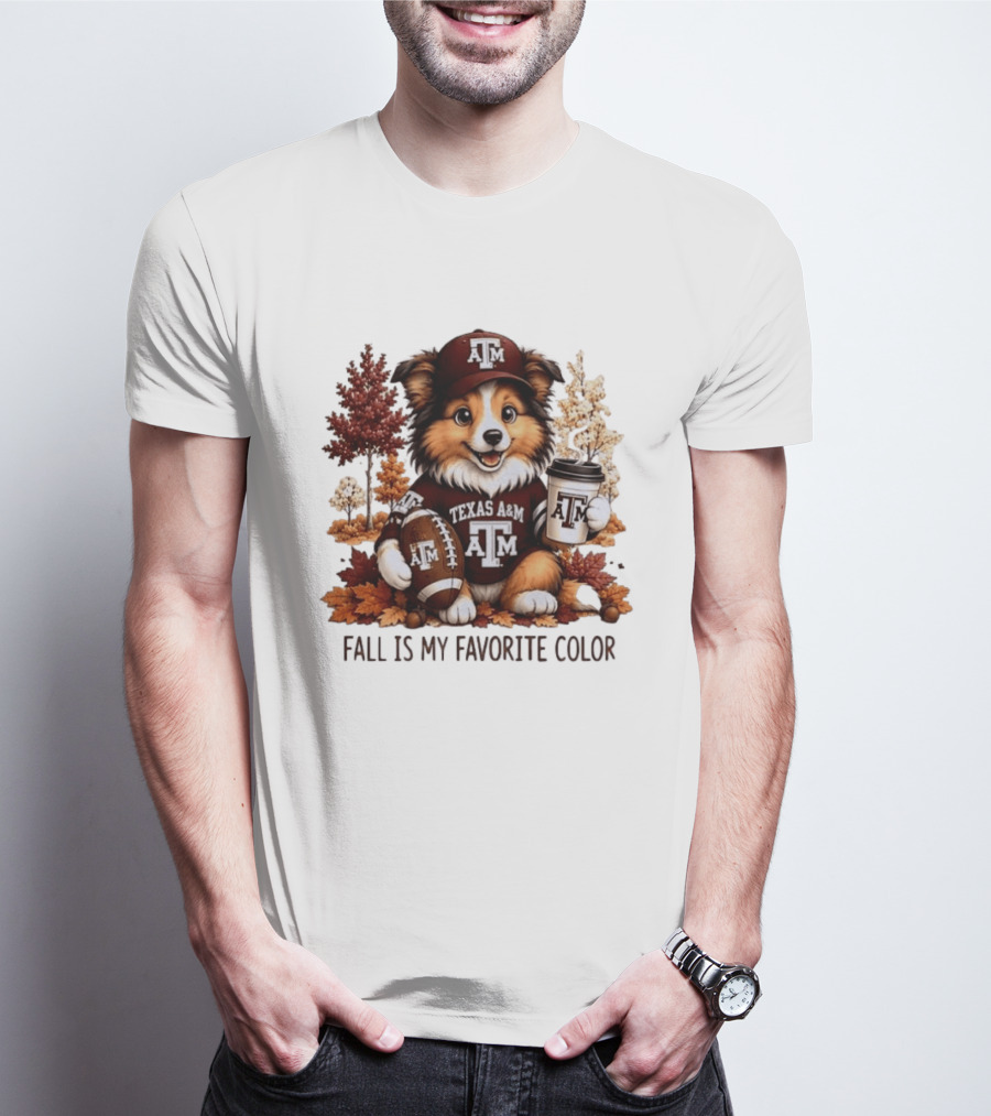 Texas A&M Dog Fall Is My Favorite Color Football Coffee T-Shirt