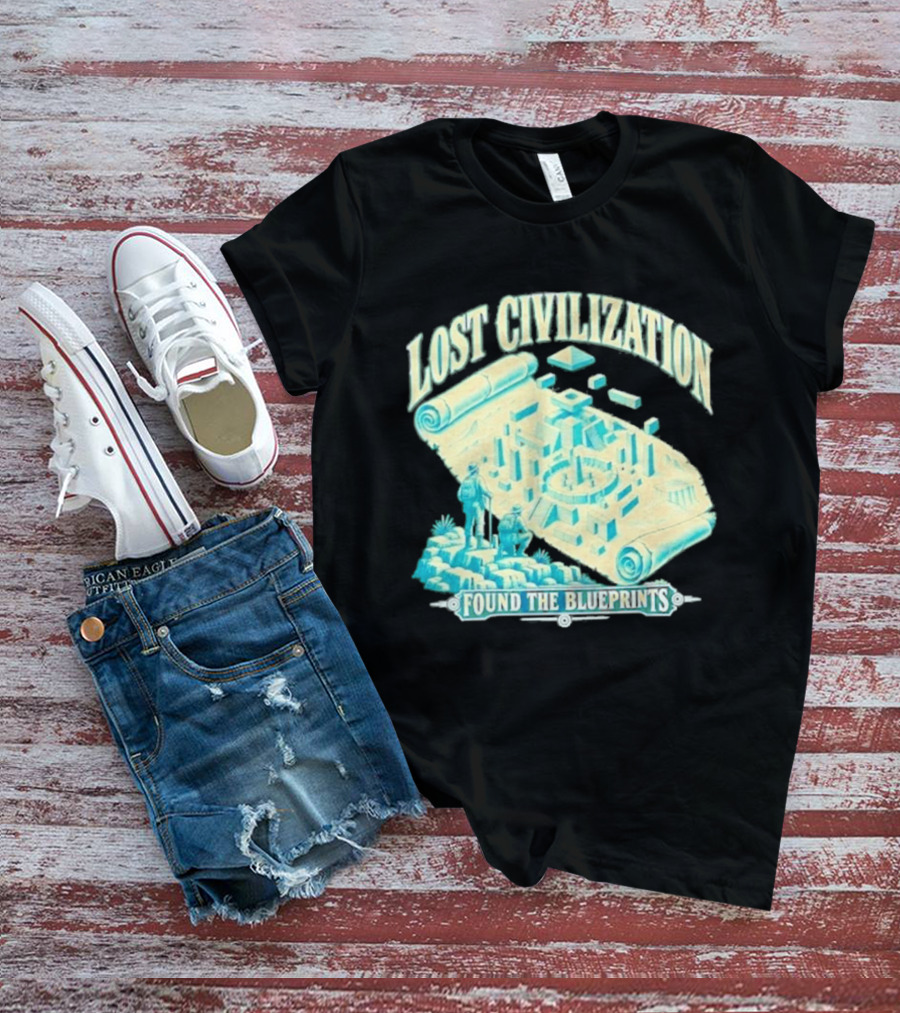 Lost Civilization Ancient Exploration Found Blueprints T-Shirt