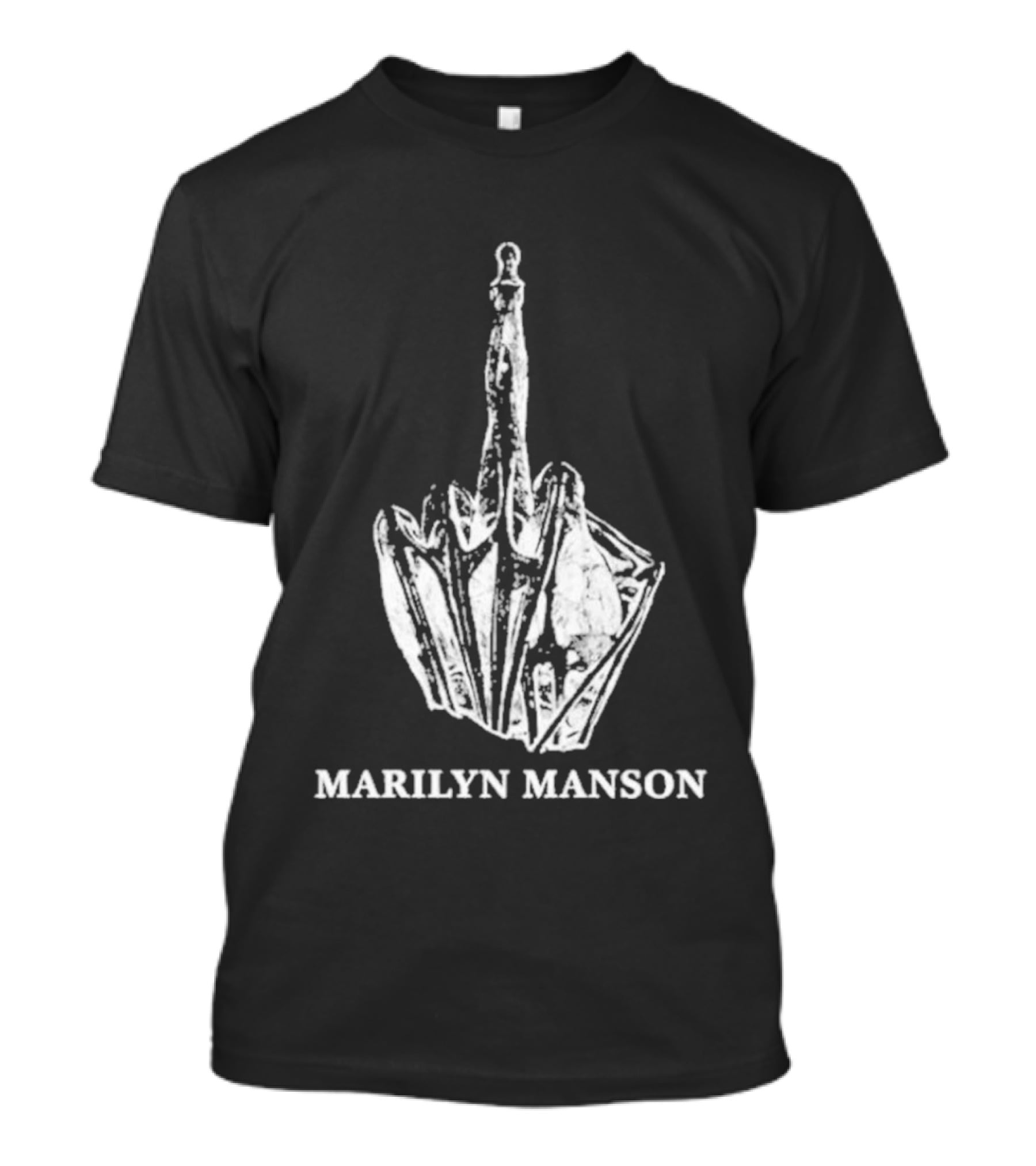Marilyn Manson Middle Fingers Freaks On Tour 2026 With Rob Zombie T-Shirt