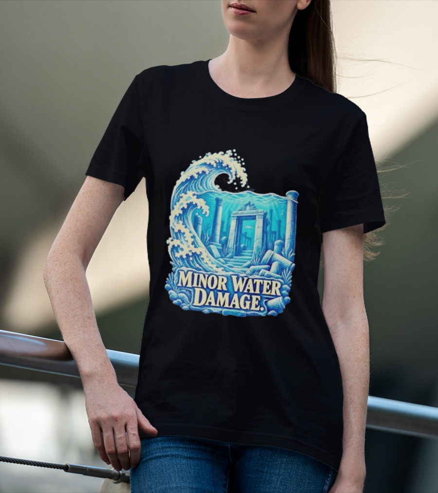 Minor Water Damage Ancient Architecture Underwater Ruins T-Shirt