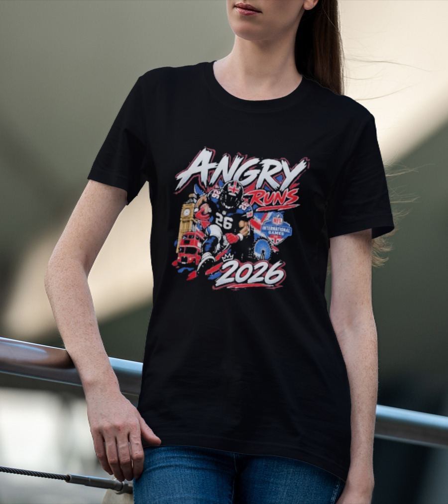 Angry Runs 2026 NFL International Games 56 London T-Shirt