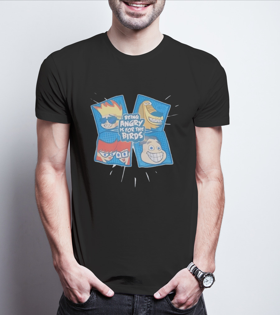 Johnny Test Cartoon Characters Being Angry Is For The Birds T-Shirt