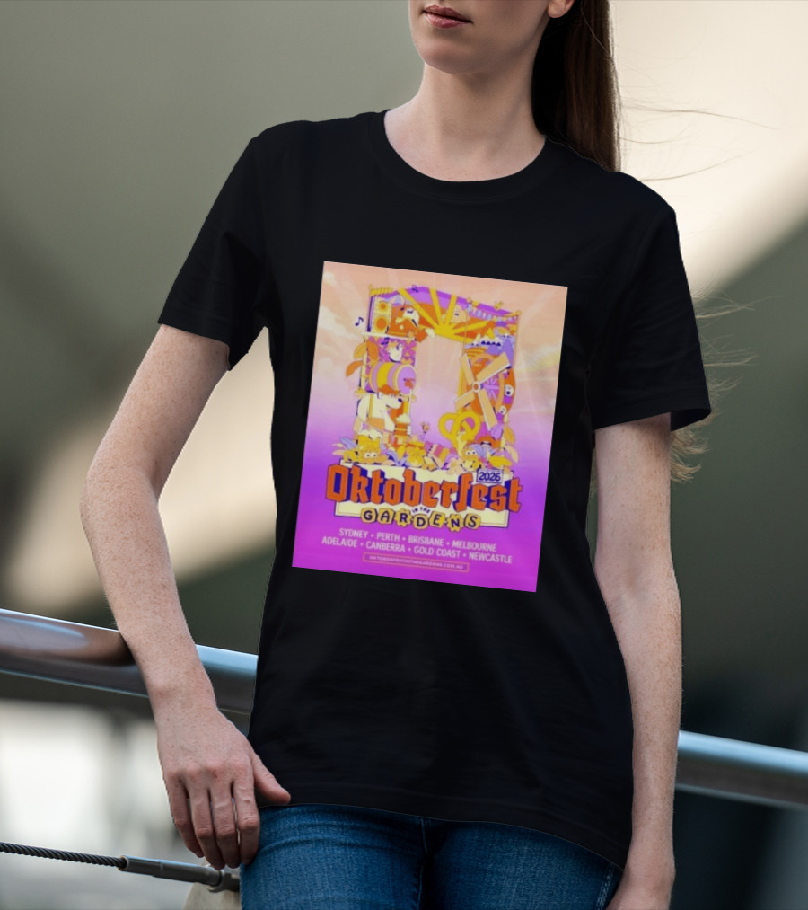 Oktoberfest In The Gardens 2026 Australian Tour Sydney Perth Brisbane Melbourne Adelaide Canberra Gold Coast Newcastle T-Shirt