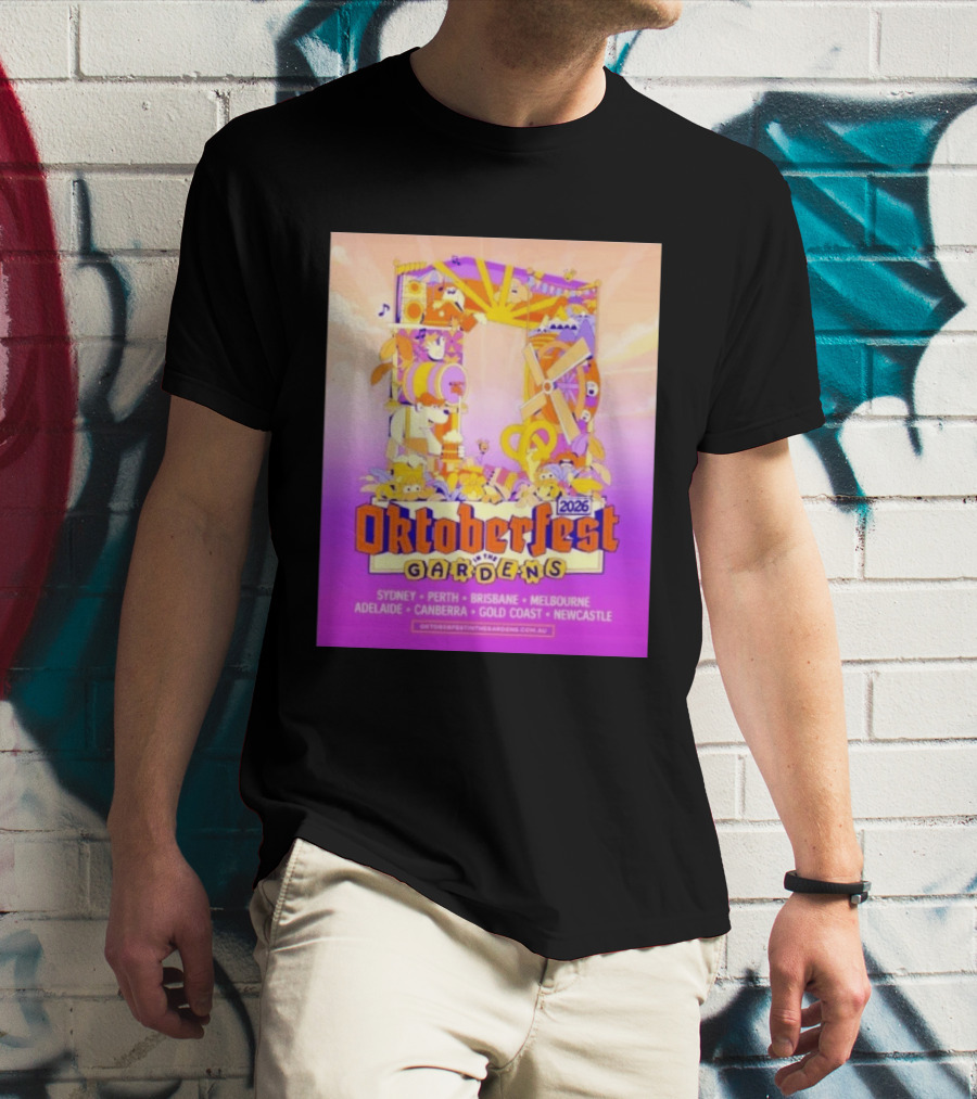 Oktoberfest In The Gardens 2026 Australian Tour Sydney Perth Brisbane Melbourne Adelaide Canberra Gold Coast Newcastle T-Shirt