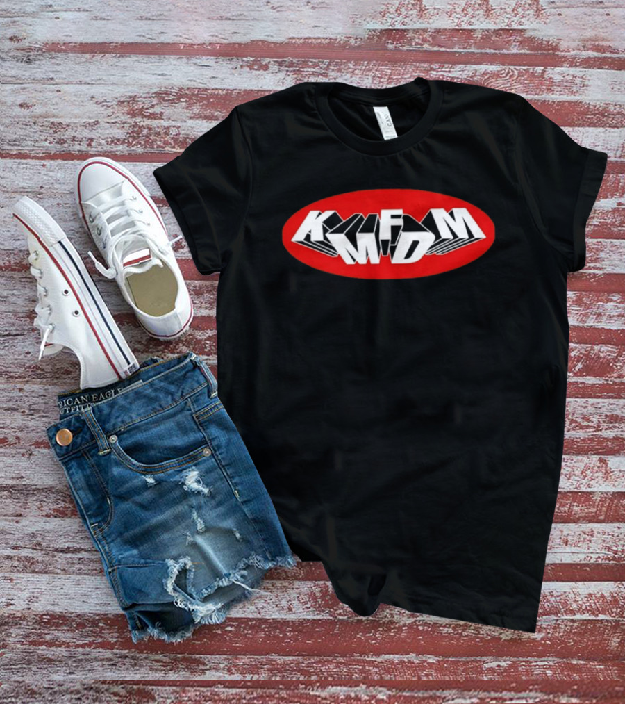 KMFDM Industrial Rock Electronic Music Oval Red T-Shirt