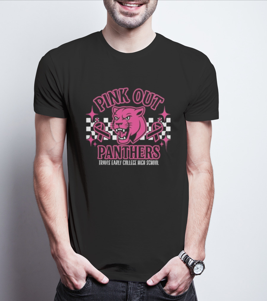 Pink Out Panthers Travis Early College High School T-Shirt