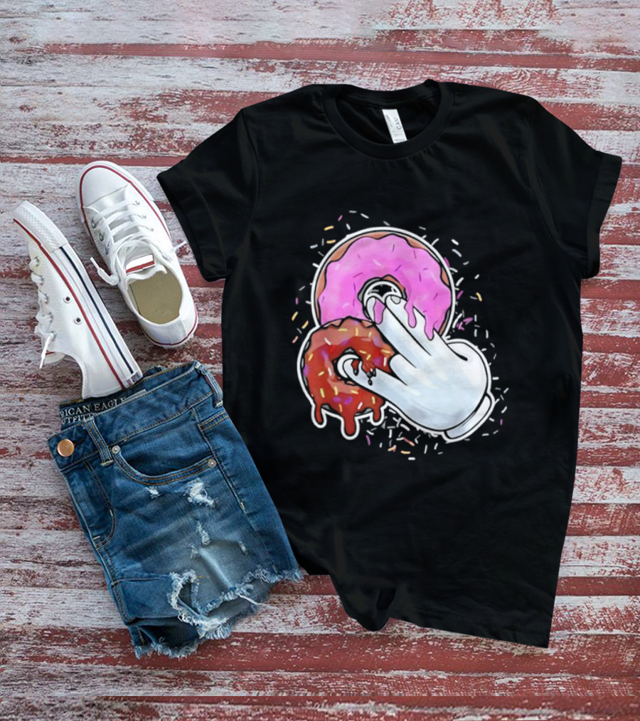 Two In The Pink One In The Stink Donut Gesture Sprinkles T-Shirt