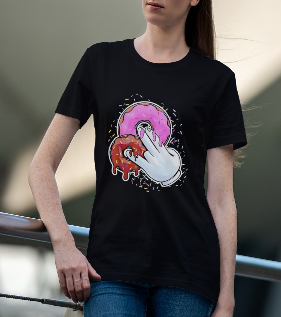 Two In The Pink One In The Stink Donut Gesture Sprinkles T-Shirt