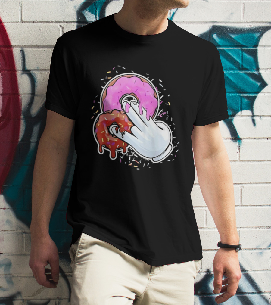 Two In The Pink One In The Stink Donut Gesture Sprinkles T-Shirt