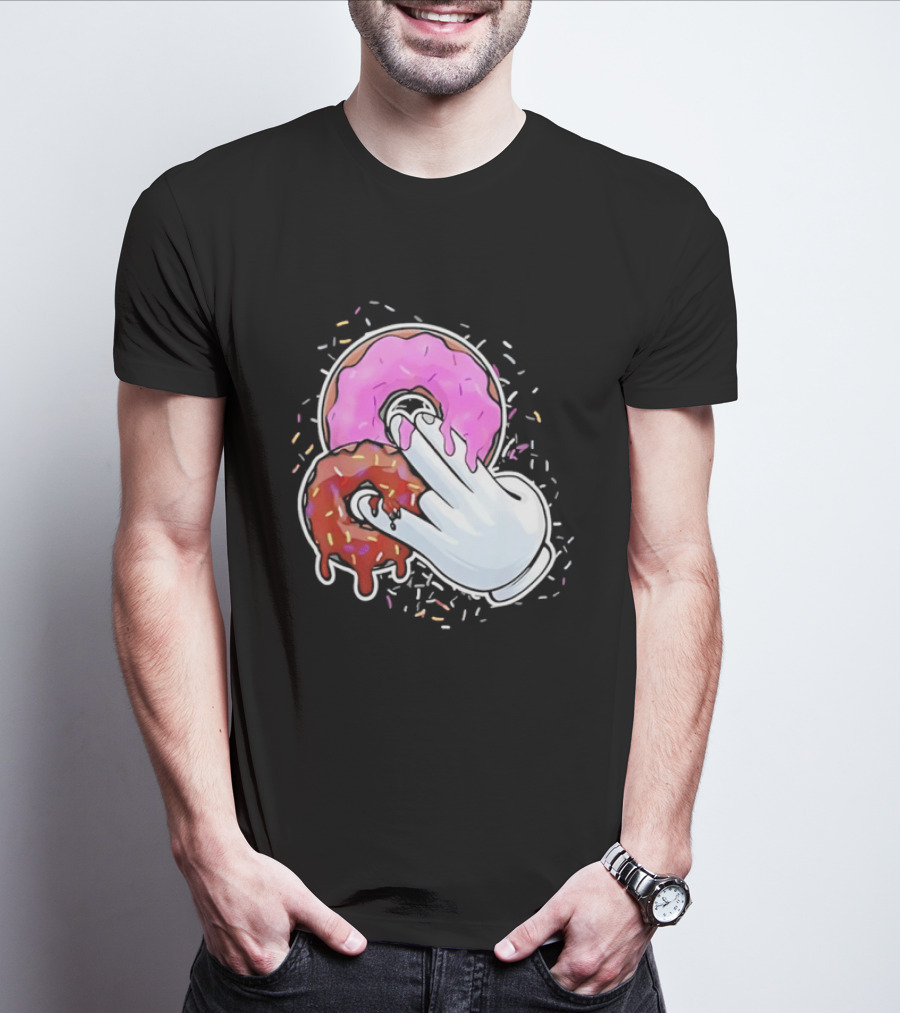 Two In The Pink One In The Stink Donut Gesture Sprinkles T-Shirt