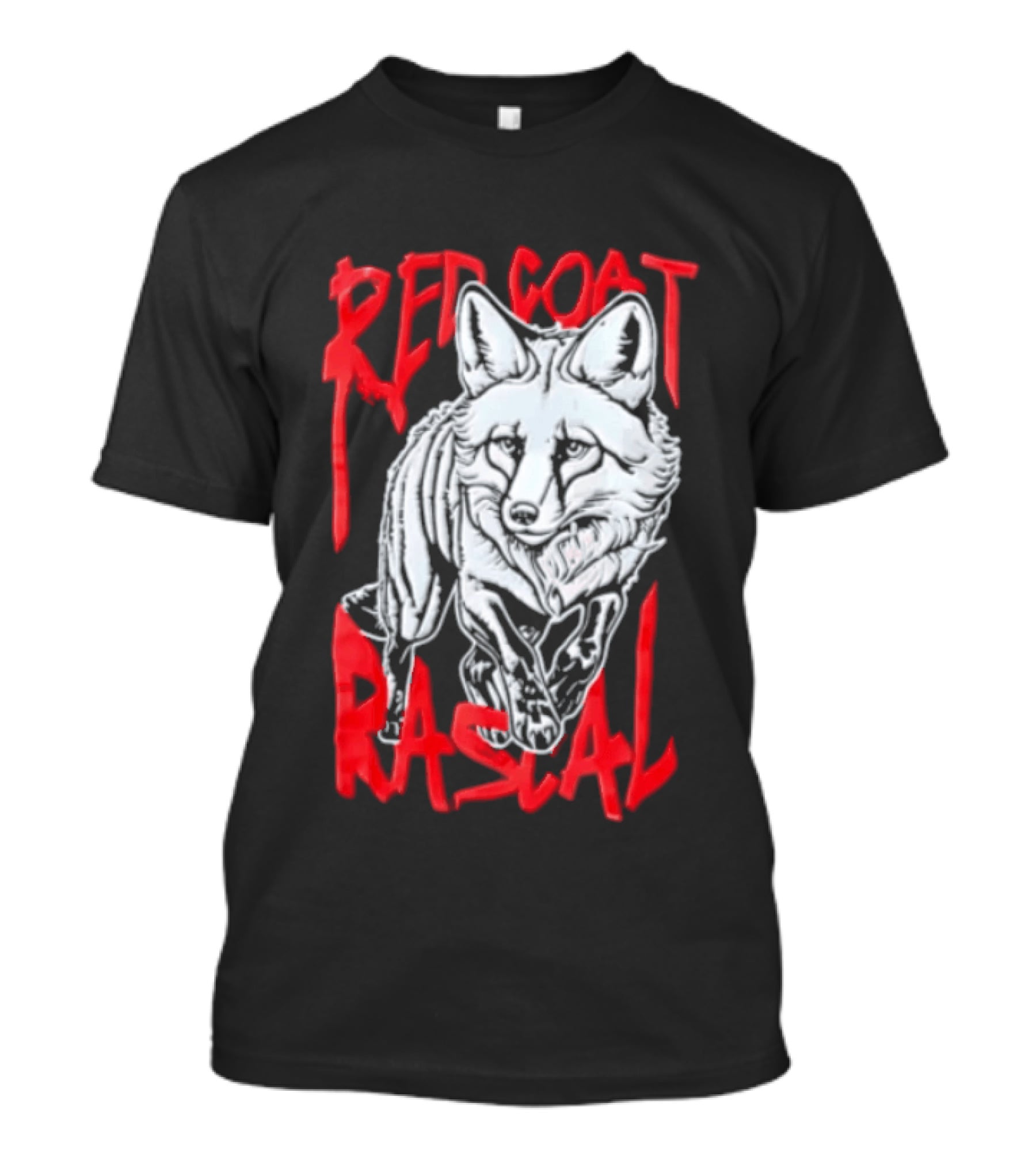 Red Coat Rascal Distressed Running Fox T-Shirt