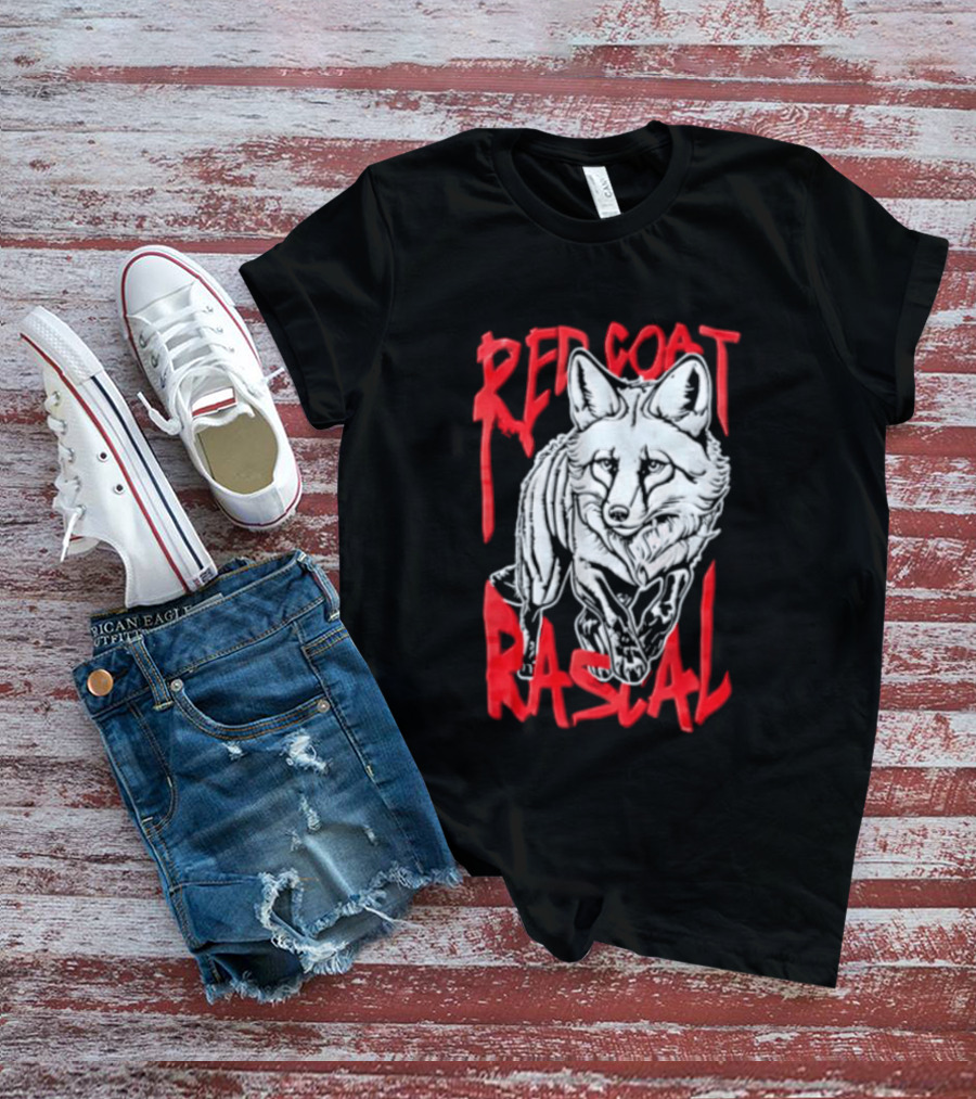 Red Coat Rascal Distressed Running Fox T-Shirt