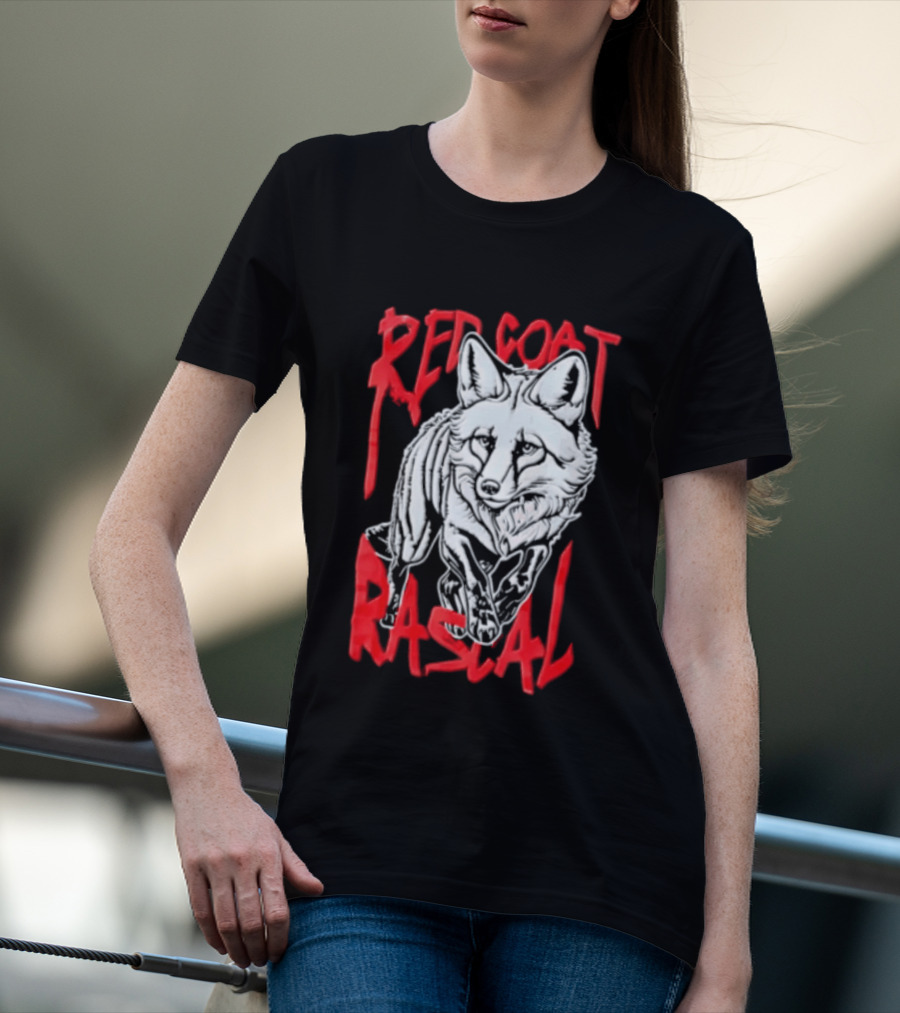 Red Coat Rascal Distressed Running Fox T-Shirt
