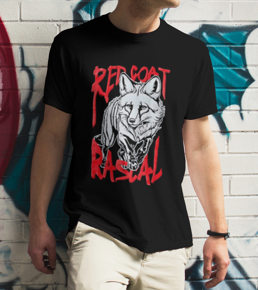 Red Coat Rascal Distressed Running Fox T-Shirt