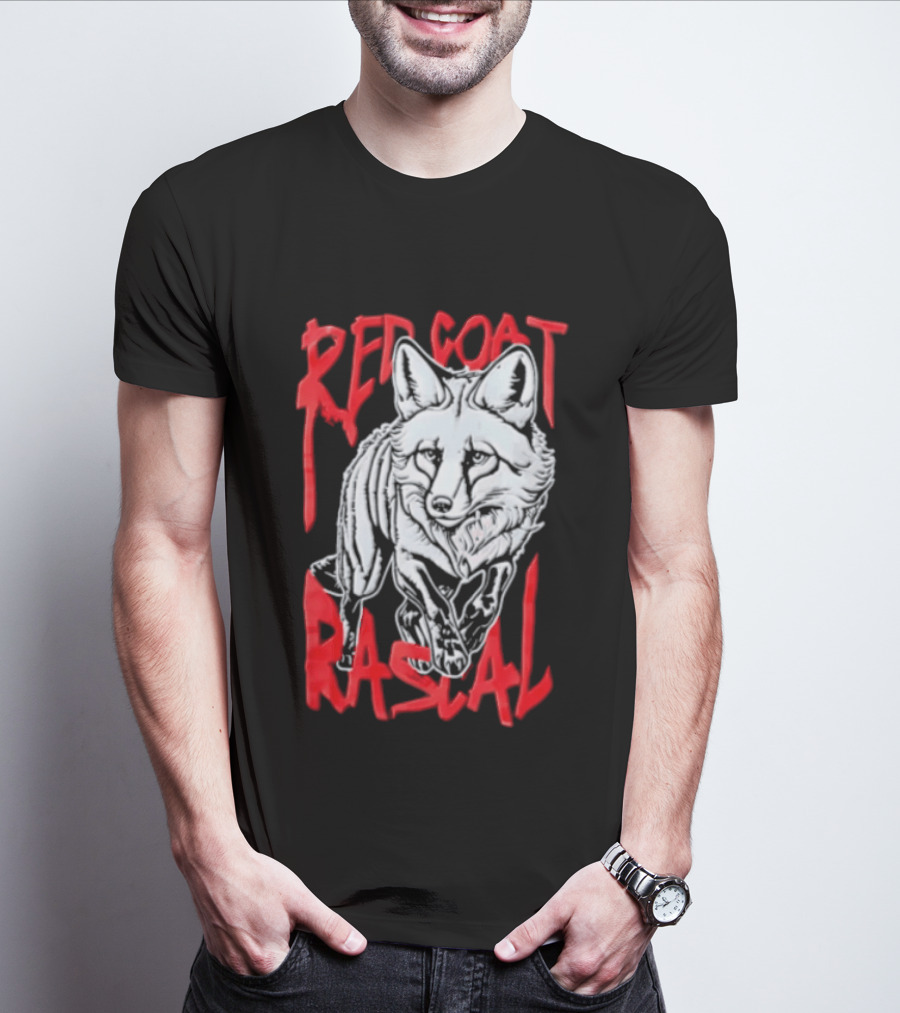 Red Coat Rascal Distressed Running Fox T-Shirt